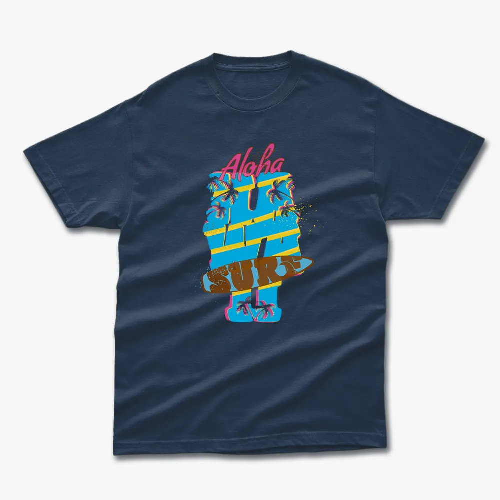 Retro Summer Aloha Surf Printed T-Shirt