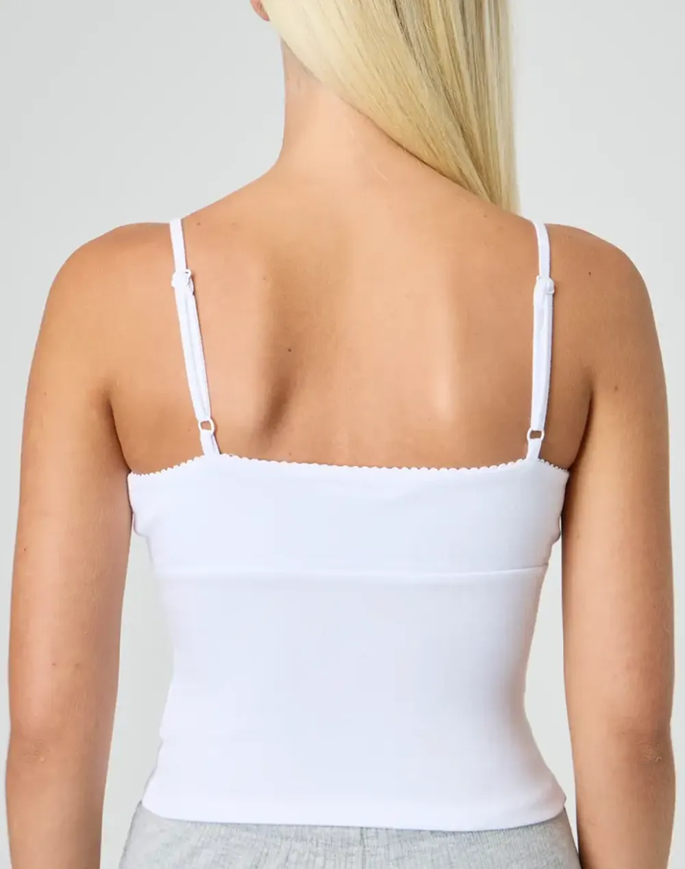 Cotton Picot Trim Cami Top