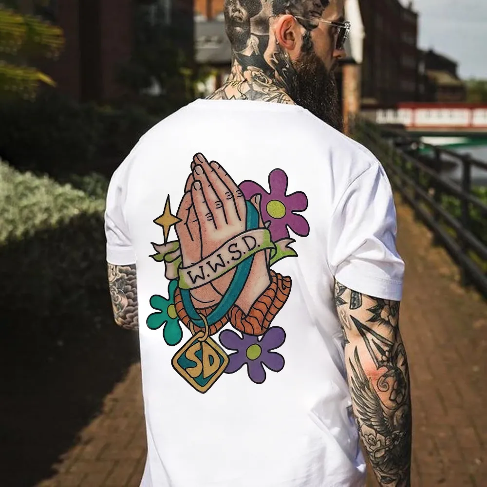 Pray W.W.S.D. Printed Men's T-shirt