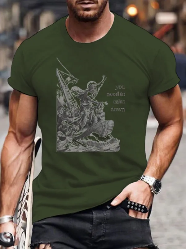 You Need To Calm Down - Jesus Calms The Storm Adult T-Shirt - Comfort Colors