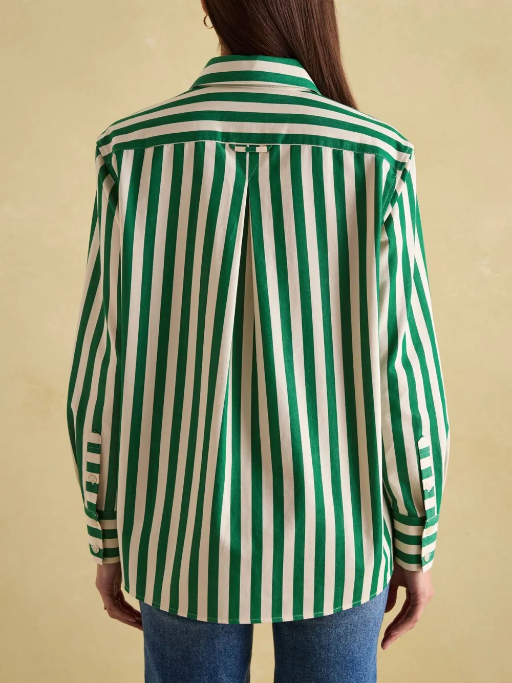 Amilla Green & Cream Stripe Shirt