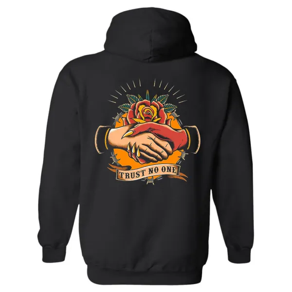 Trust No One Printed Men's Hoodie