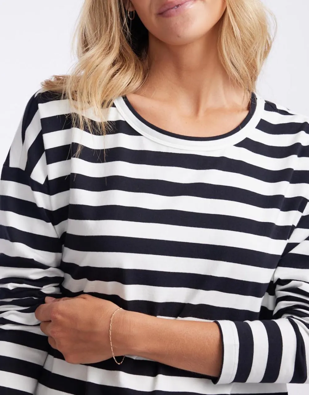 Relaxed Long Sleeve T-Shirt - Frenchie Stripe