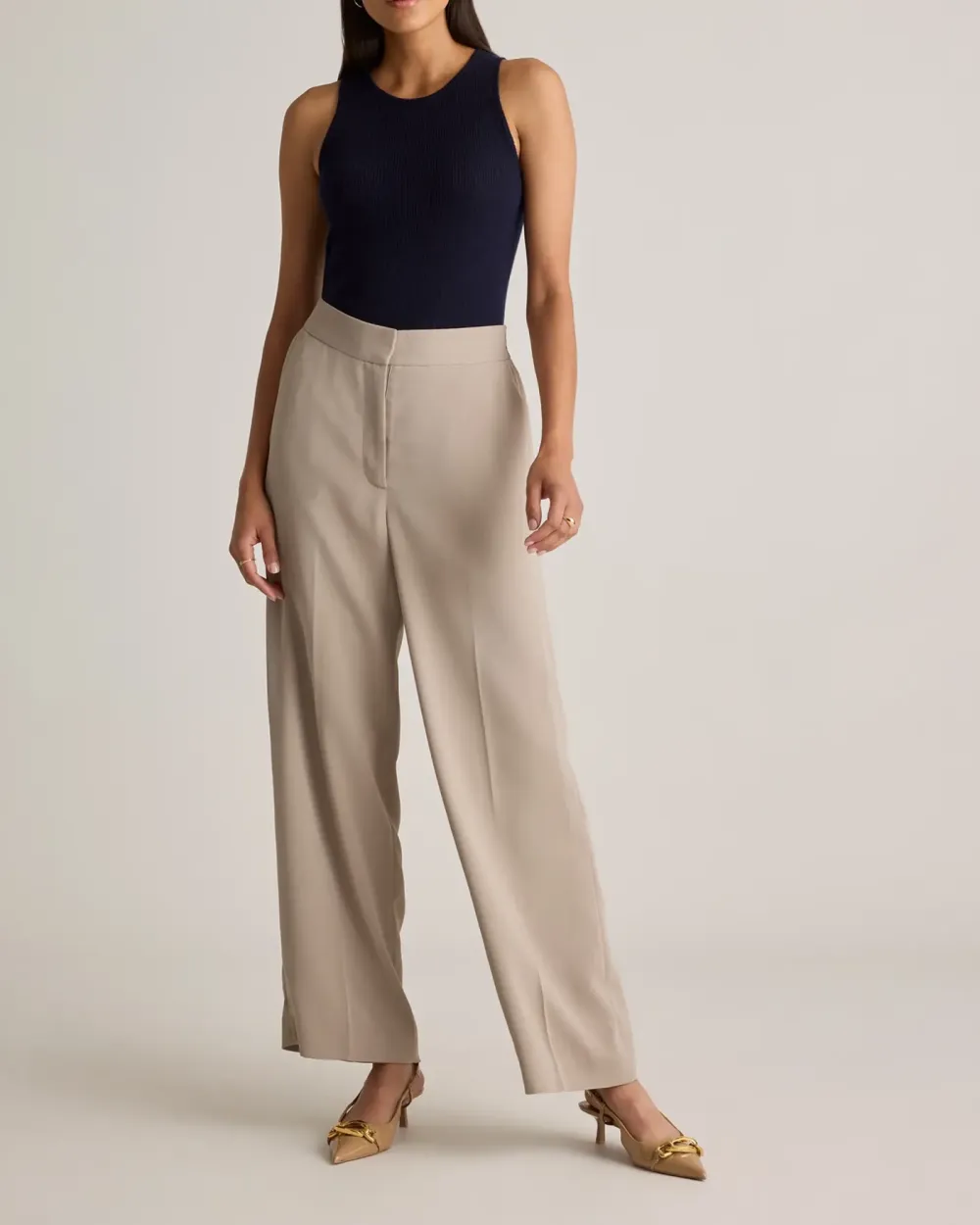 Stretch Crepe Classic Trouser Pants