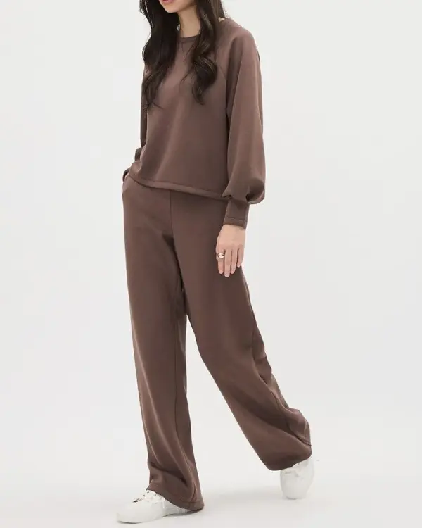 Mid-Rise Wide-Leg Scuba Pant