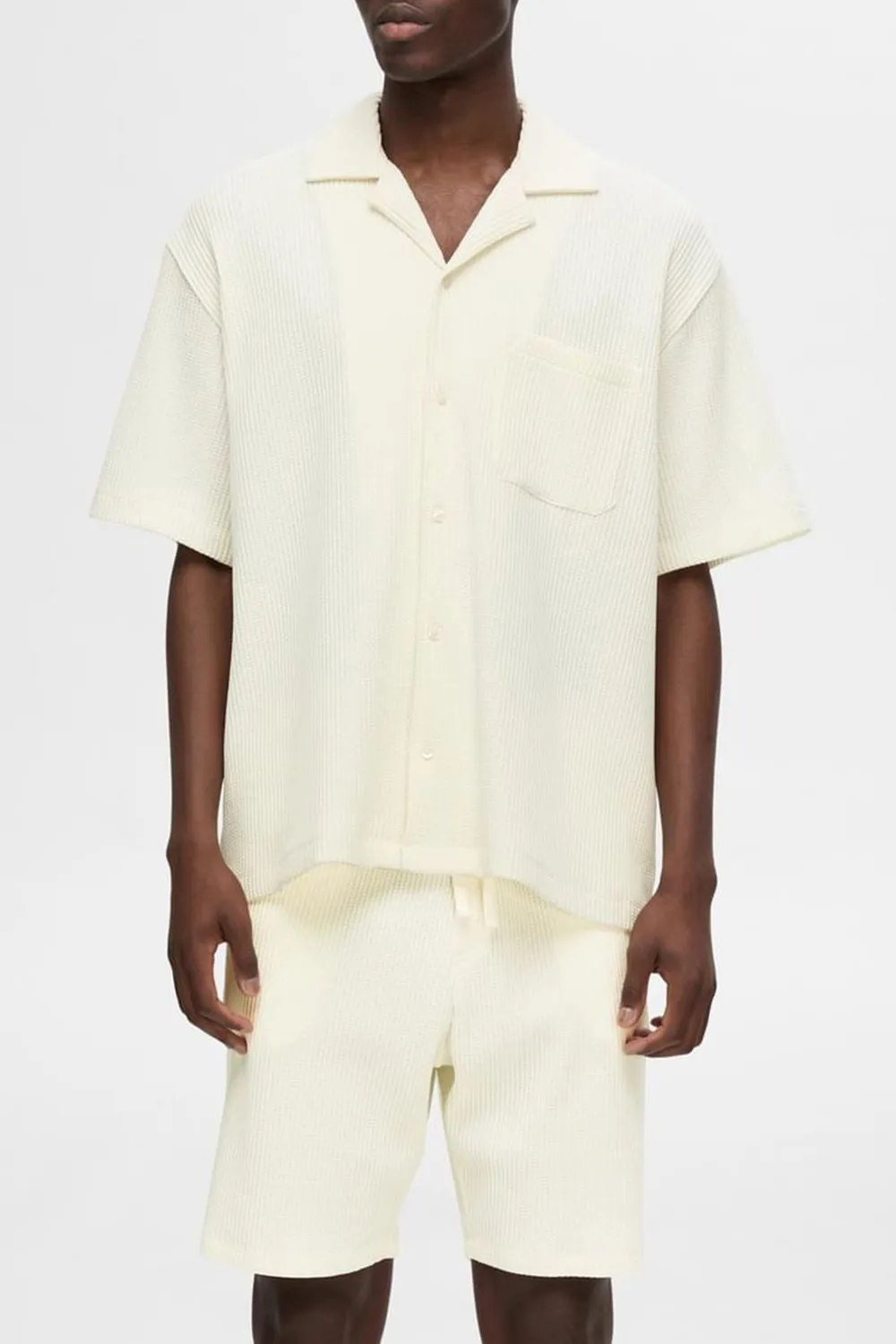 Off-White Cuban Collar Co-ord Set Shirt