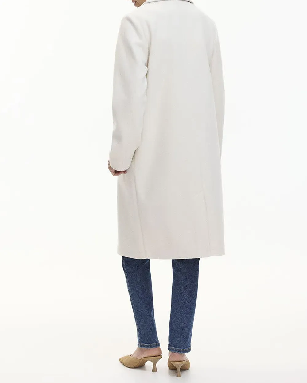 Long Coat with Two-Button Closure