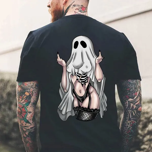 Sexy Ghost Printed Men's T-shirt