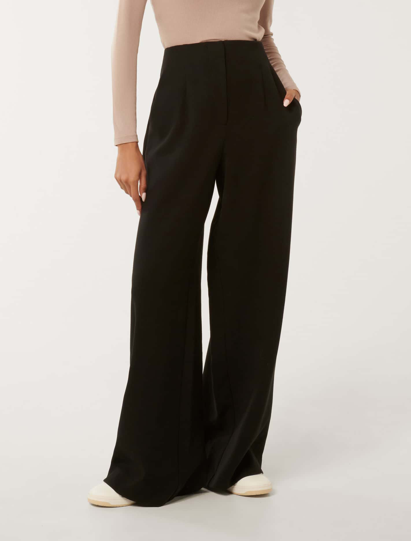 Freya Petite High-Waist Wide-Leg Pants