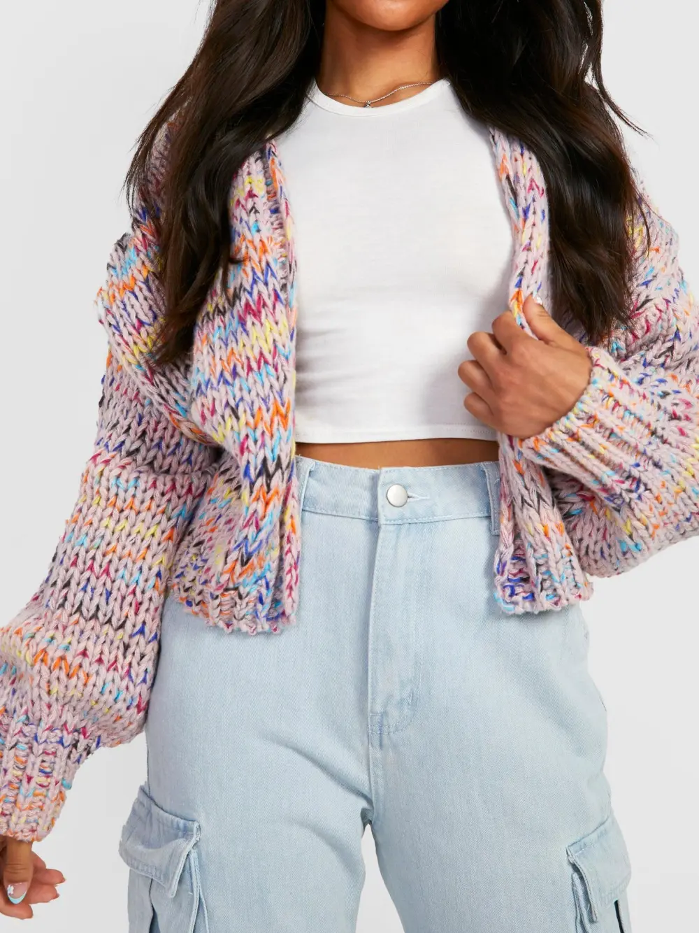 PREMIUM CHUNKY MULTICOLORED CARDIGAN