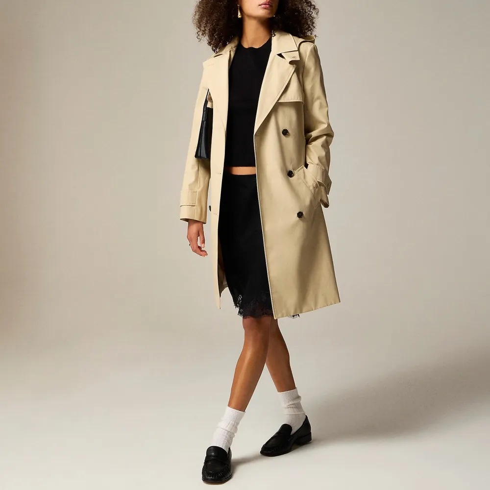 Cotton coat with trench