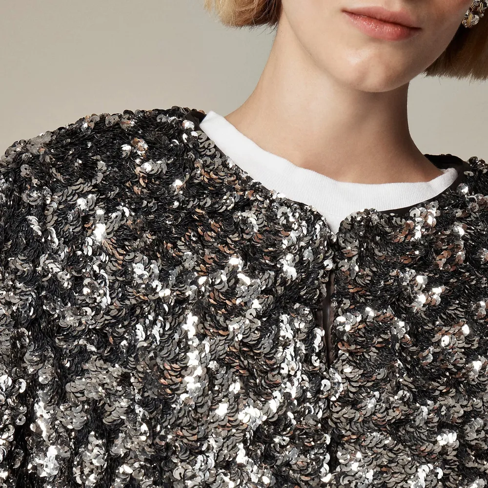 Collection lady jacket with silver sequins