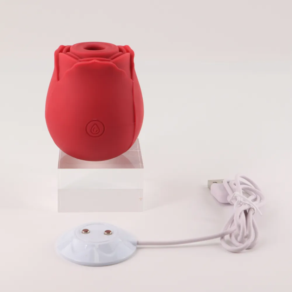 Rose Toy Vibrator Classic Sucking Vibrator 10 frequency Rose Red