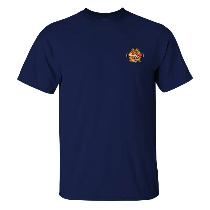 Trust No One Handshake Print Short-sleeved T-shirt