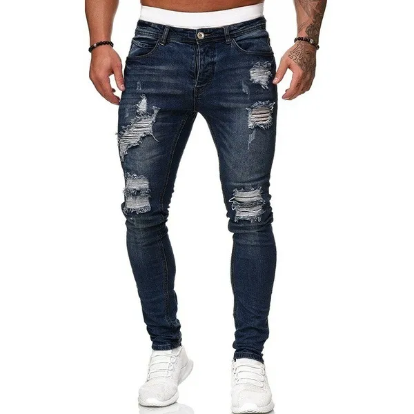 Men's Stylish Sporty Casual Sporty Streetwear Comfort Jeans Trousers Denim Daily Sports Pants