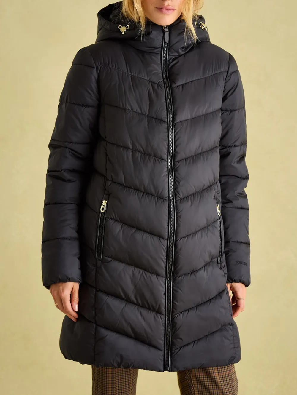 Moorsdale Black Mid Length Showerproof Padded Coat