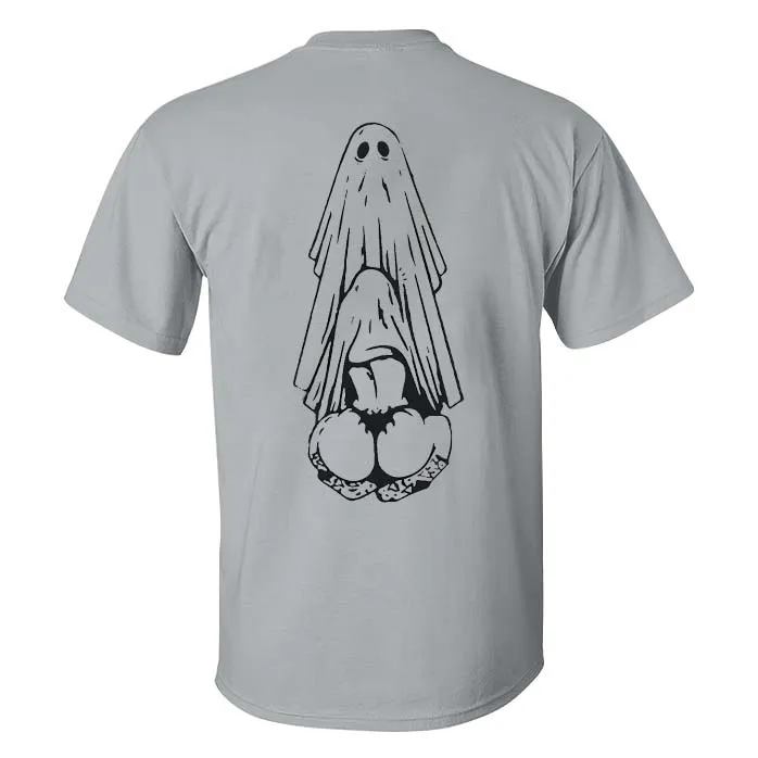Oral Sex with Ghost Dirty Love Casual Black Print T-shirt