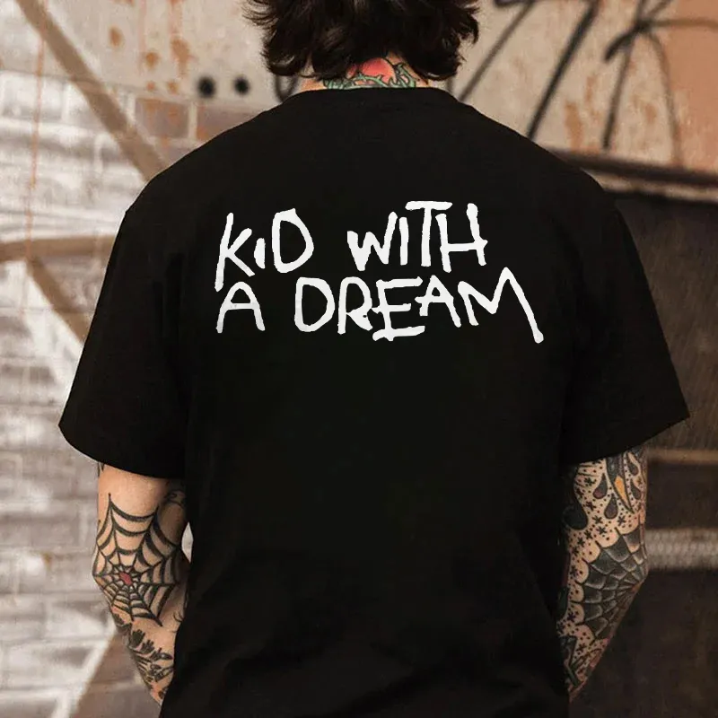 KID WITH A DREAM PRINT MEN T-SHIRT