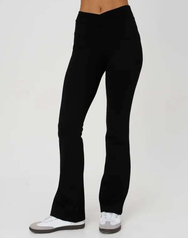 V Front Fitted Ponte Pant