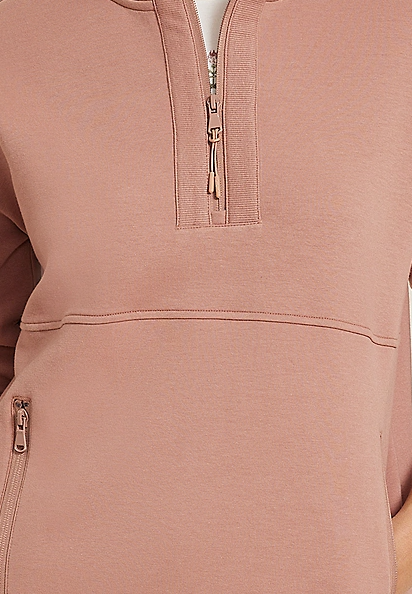 Athleisure Half Zip Pullover Sweatshirt