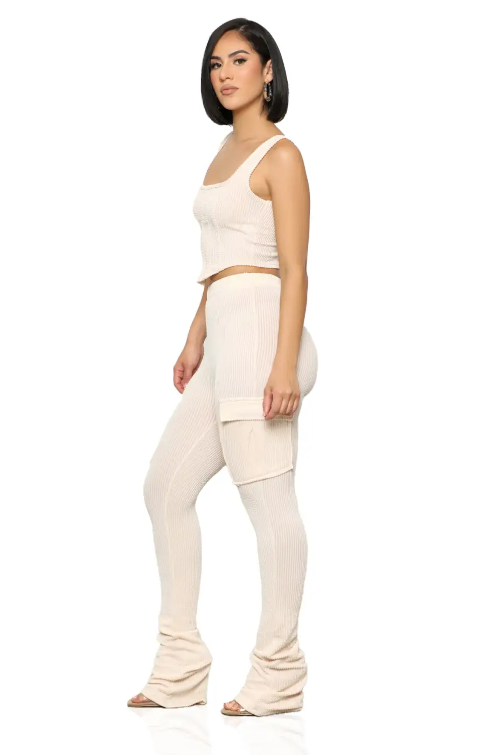 The One Ribbed Set (Cream)