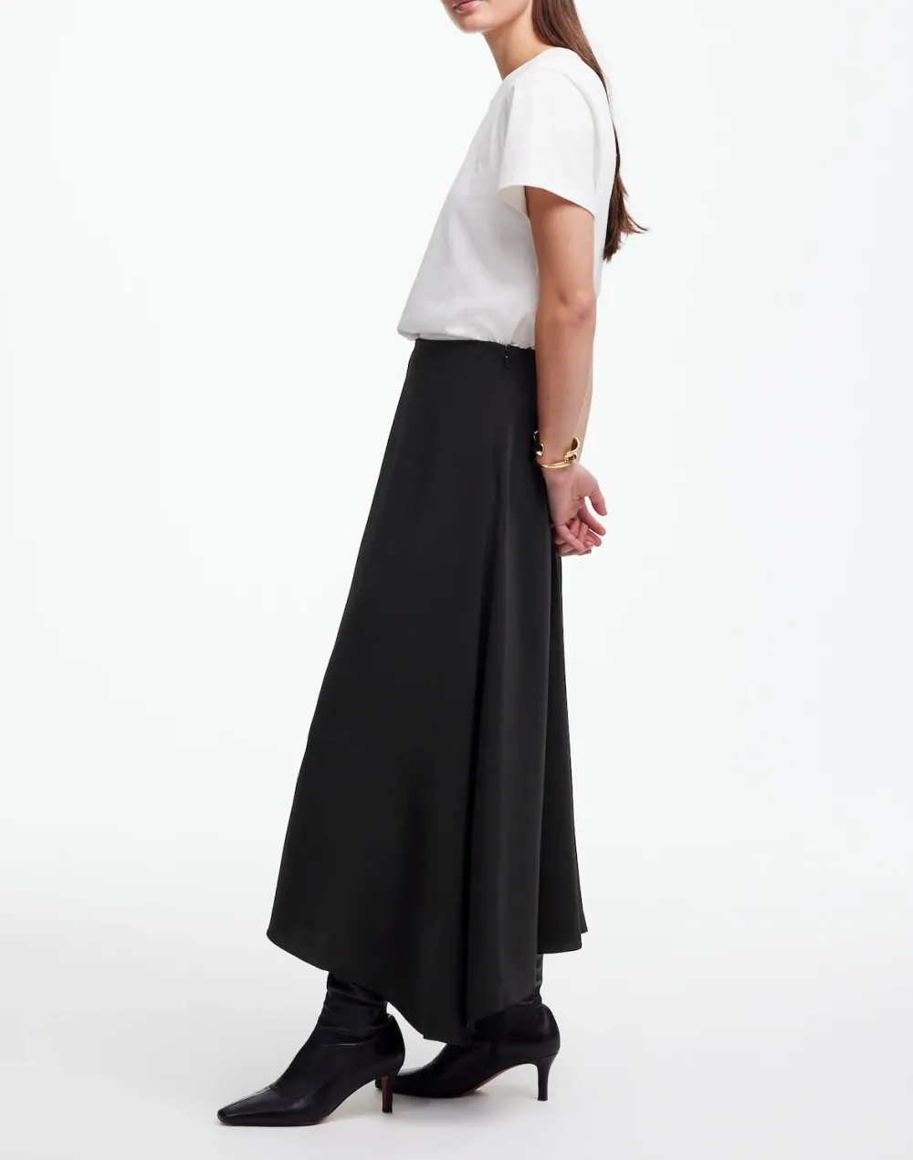 Asymmetric Midi Skirt