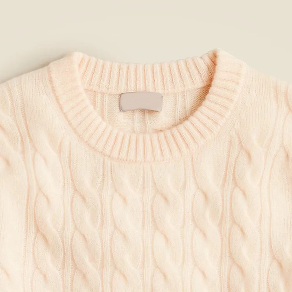 Cashmere cable-knit T-shirt