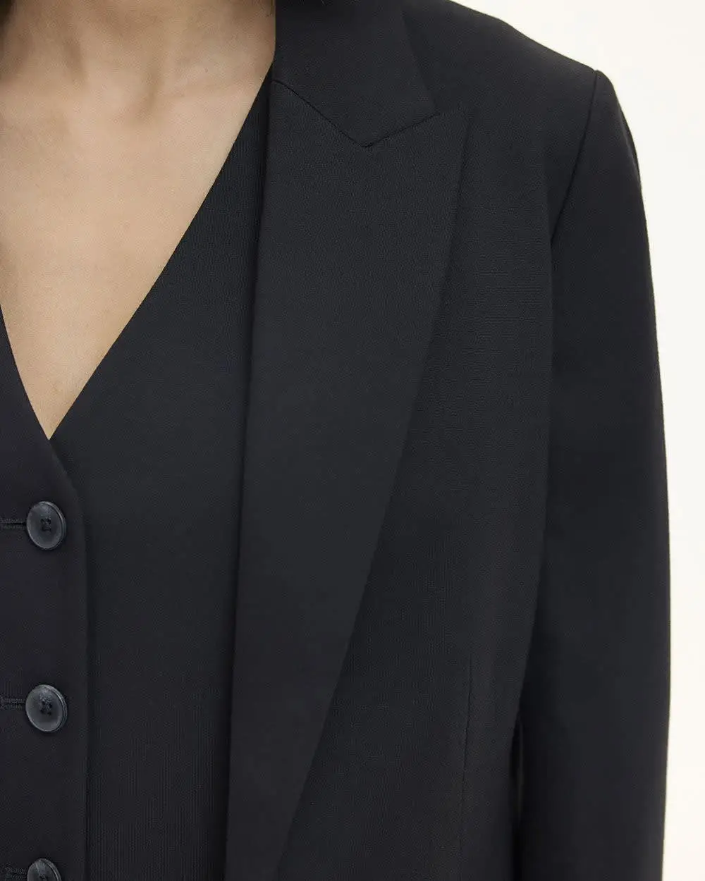 Fitted One-Button Blazer - The Modern Stretch