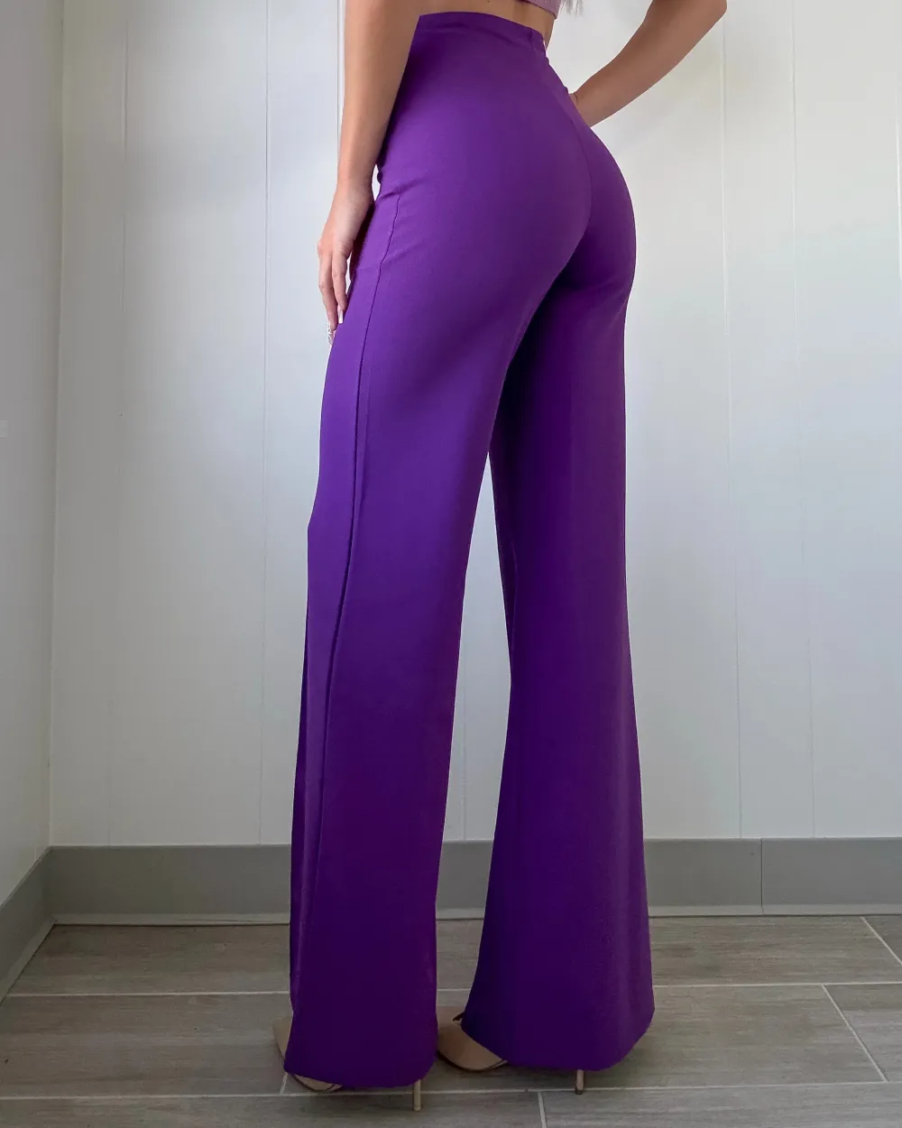 Professional Edge Front Seam Pants - Purple