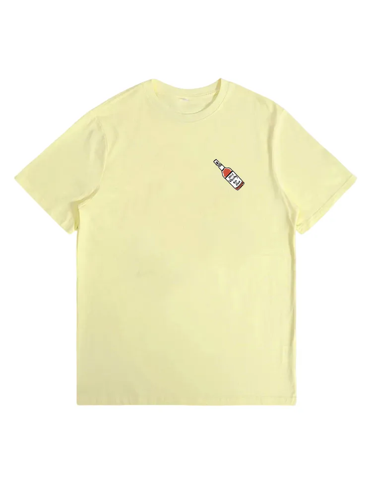 Girl And Beer Graphic Print T-Shirt