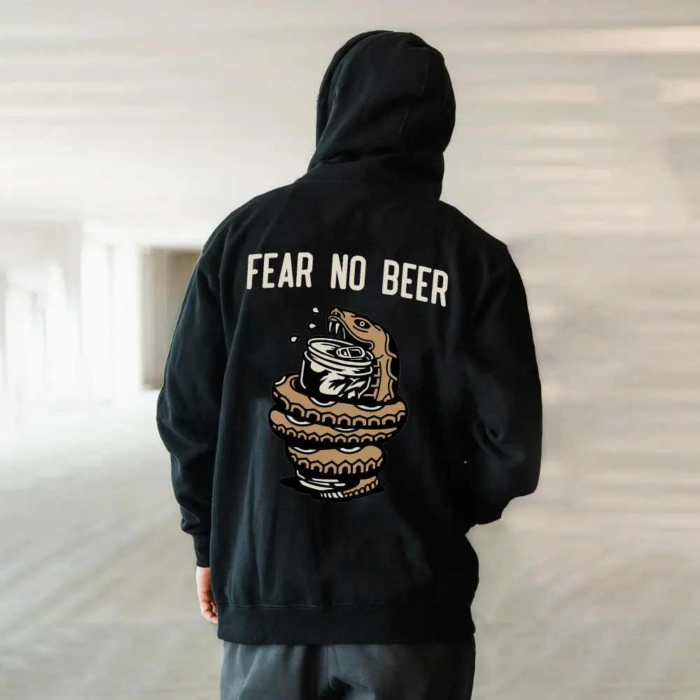 Fear No Beer Printed Men's Hoodie