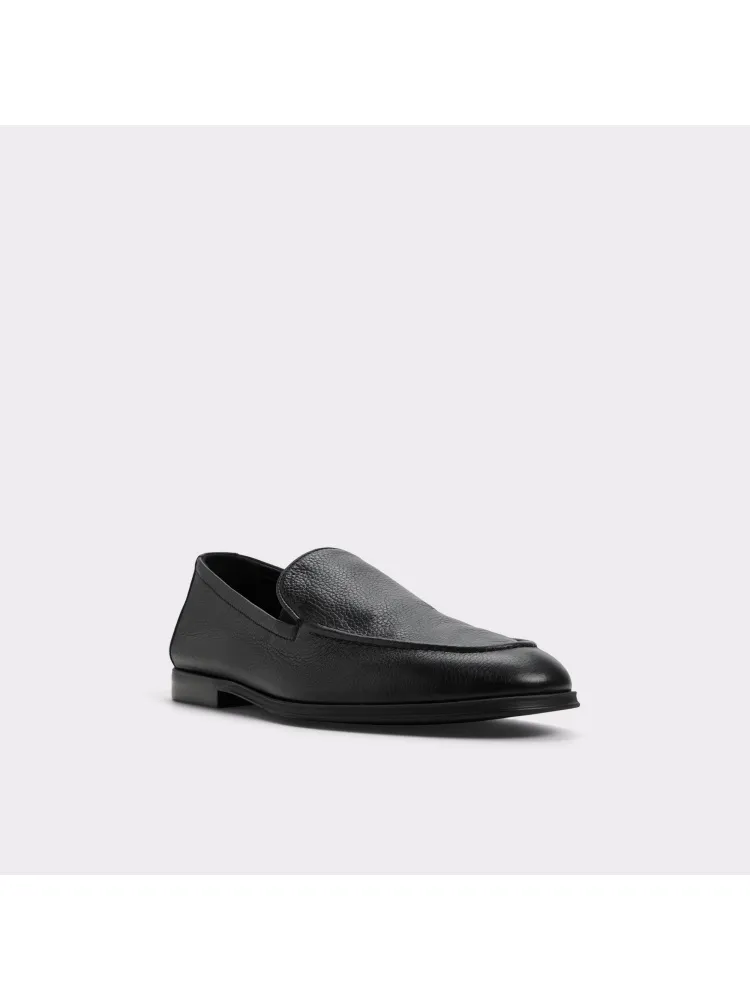 Black Soft Comfortable Pebble-Grain Leather Shoes