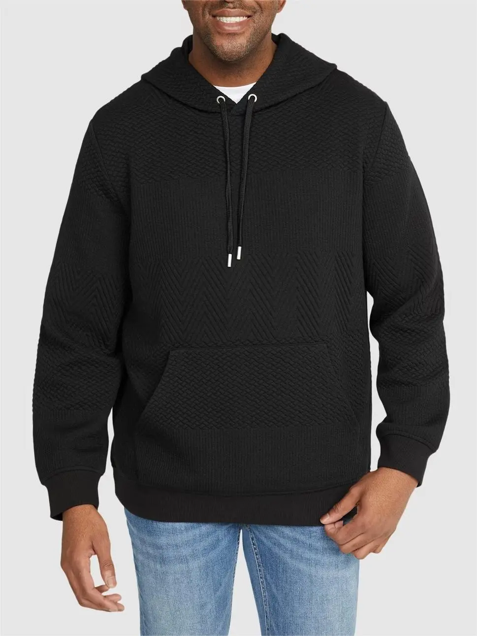 BLACK BRADLEY JACQUARD HOODIE