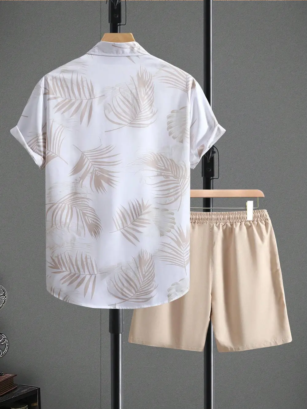 2pcs Men's Floral Print Shirt And  Pocket Shorts Set Men Summer Outfits