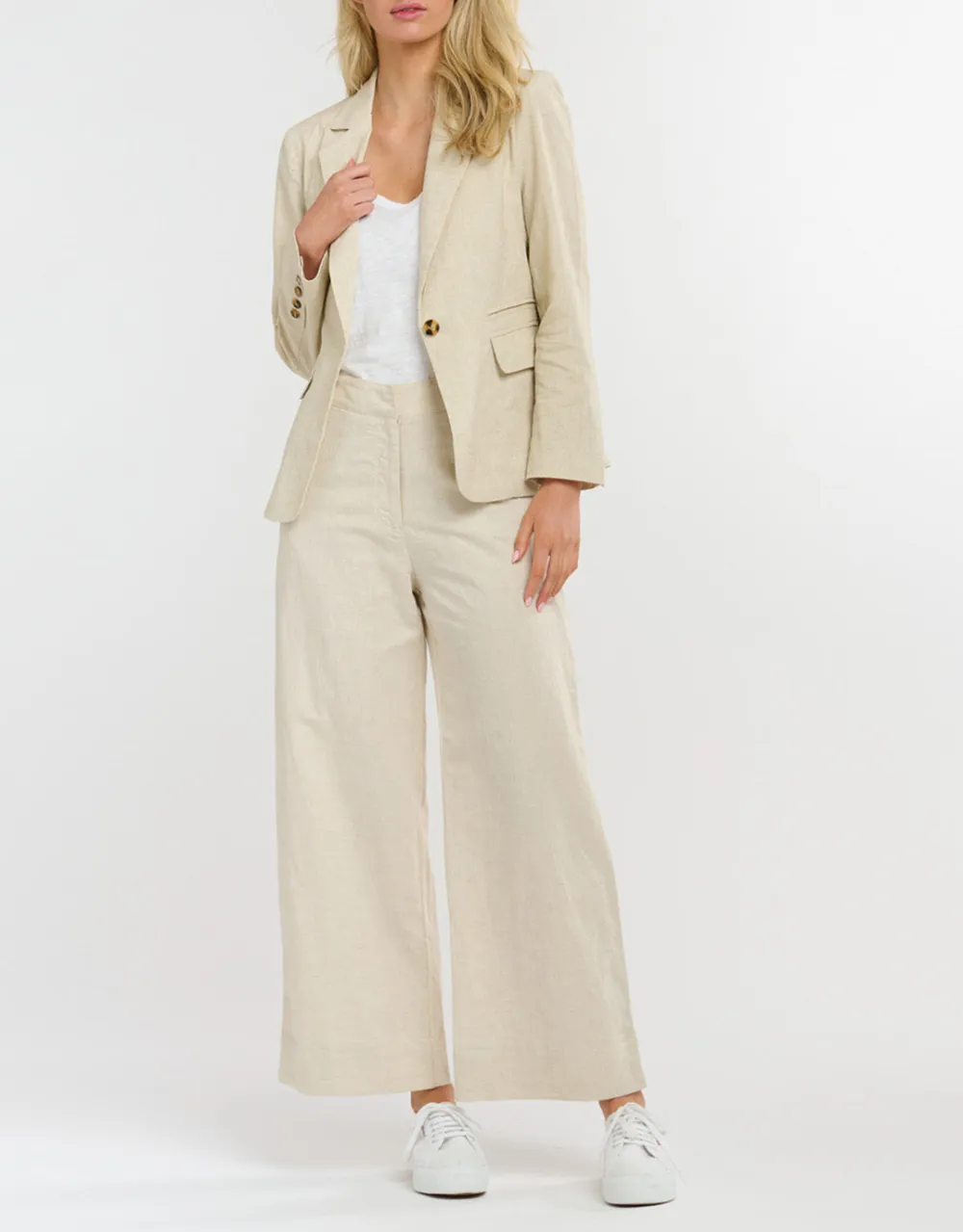 Portofino Linen Blazer - Natural