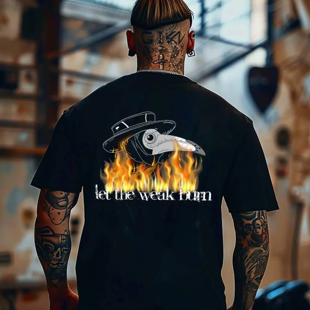 Let The Weak Burn Printed Men's T-shirt