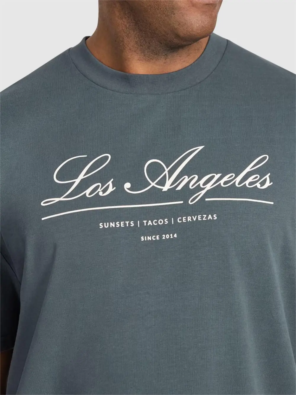 STEEL BLUE LOS ANGELES RELAXED FIT TEE