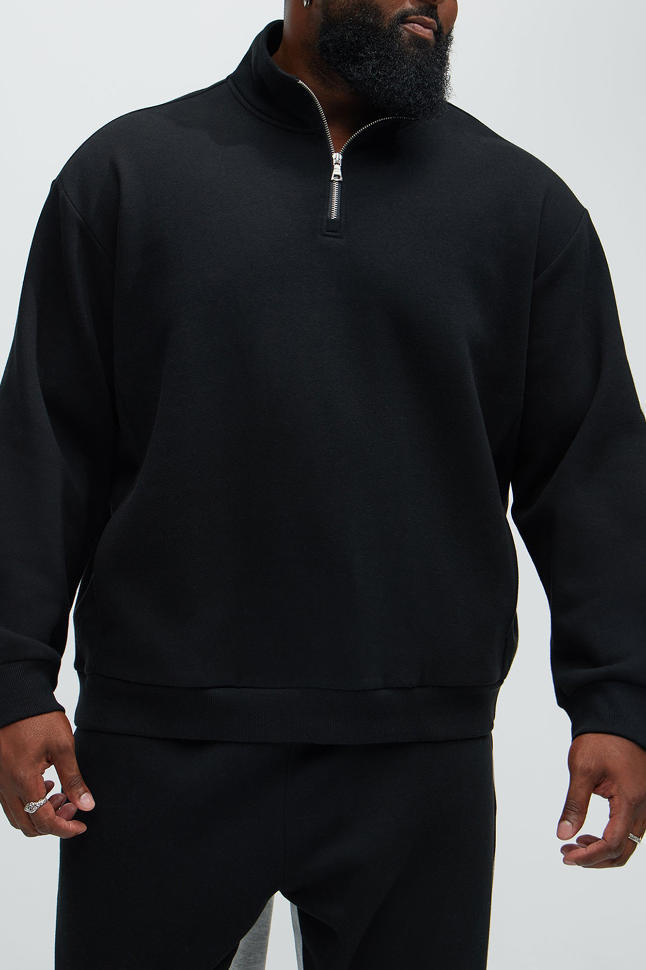 Quarter Zip Collar Sweatshirt