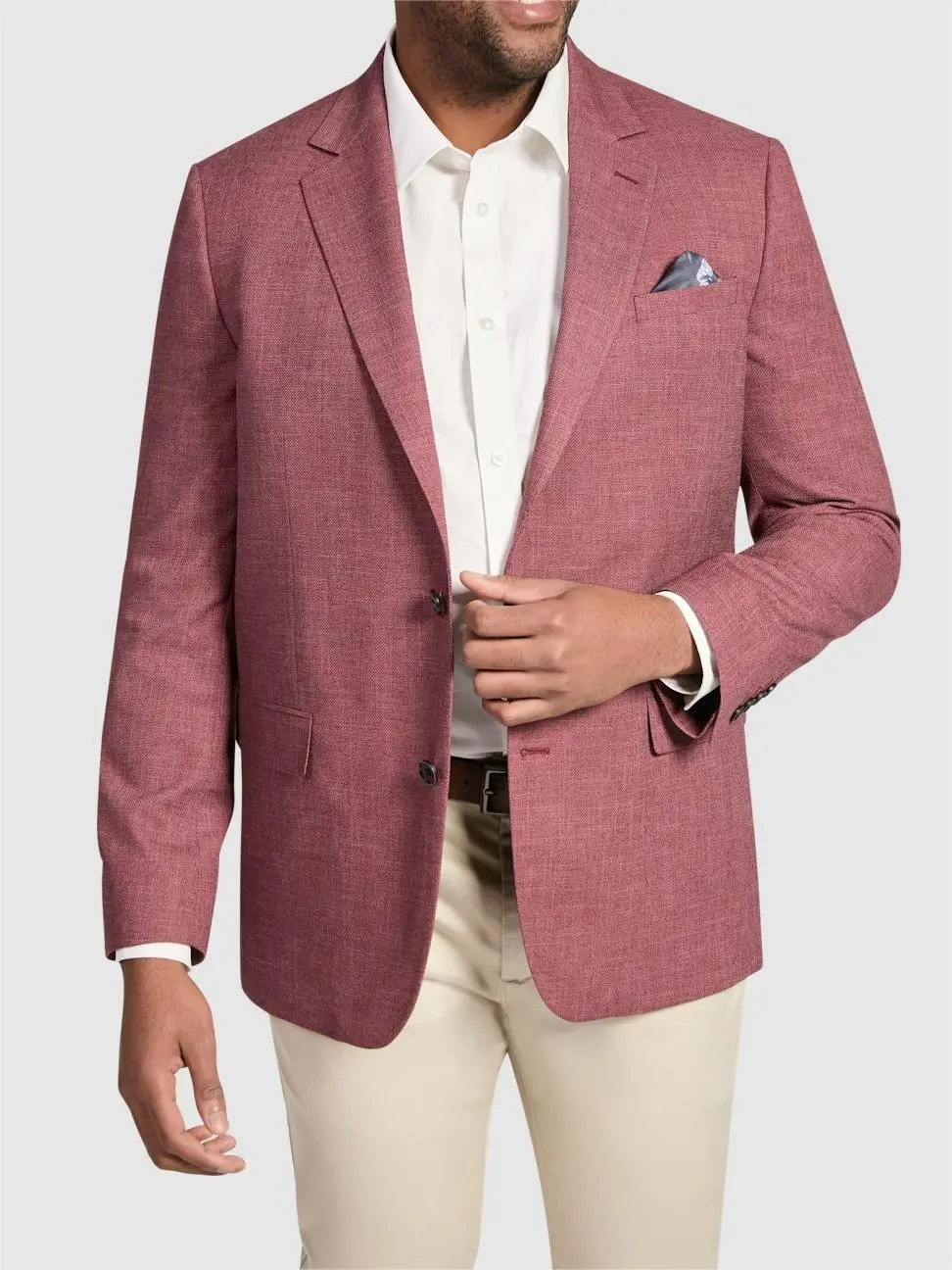 RASPBERRY BLAKE TEXTURED STRECH BLAZER