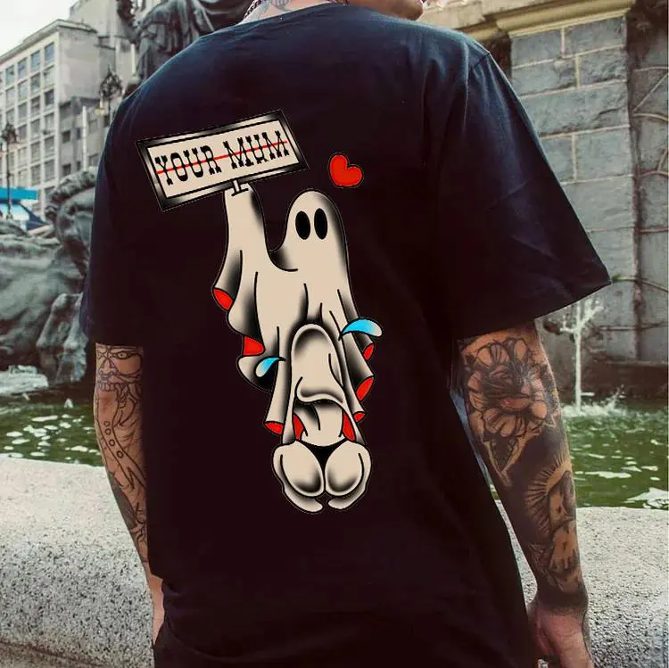 Funny Ghost Sexy Your Mum Printed Men's T-shirt