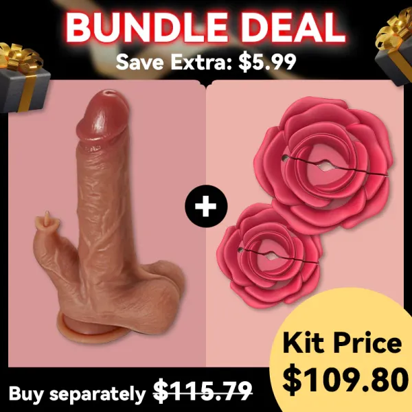 Reed 9 Vibrating Tongue Licking 3 Thrusting & Swing Heating 8.67 Inch Realistic Dildo