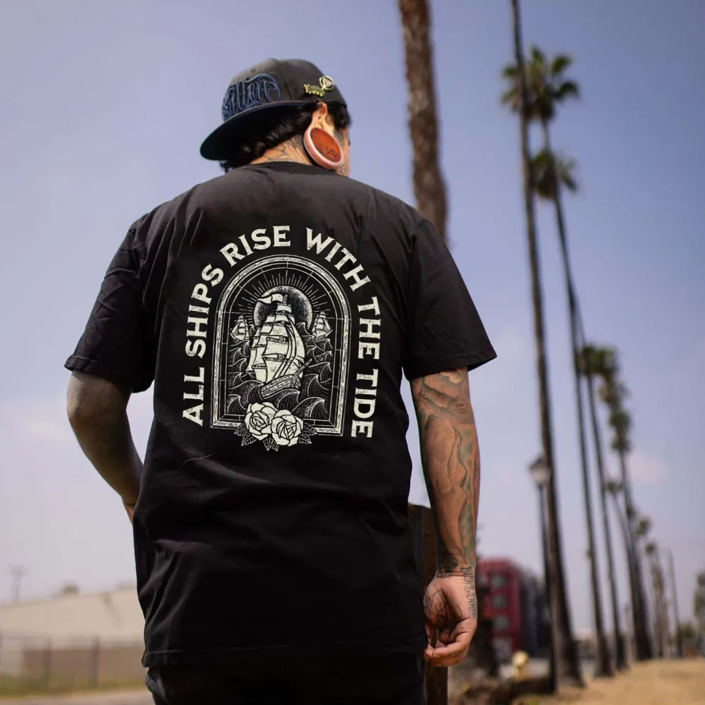All Ships Rise With The Tide Printed Men's T-shirt