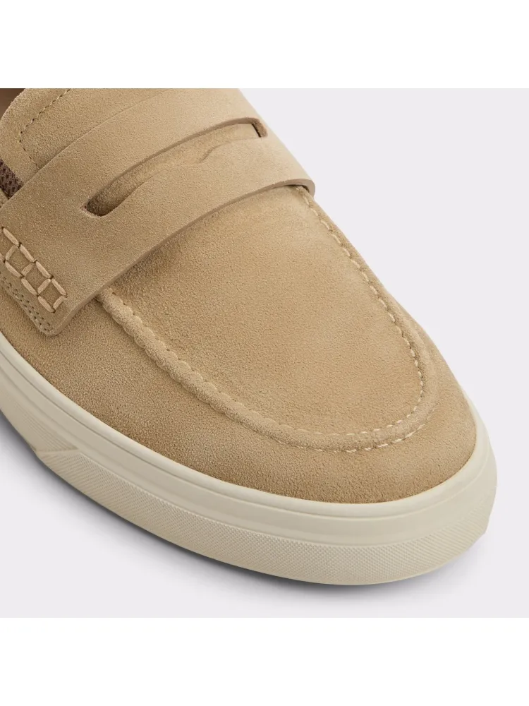 Taupe Retro Suede Leather Shoes