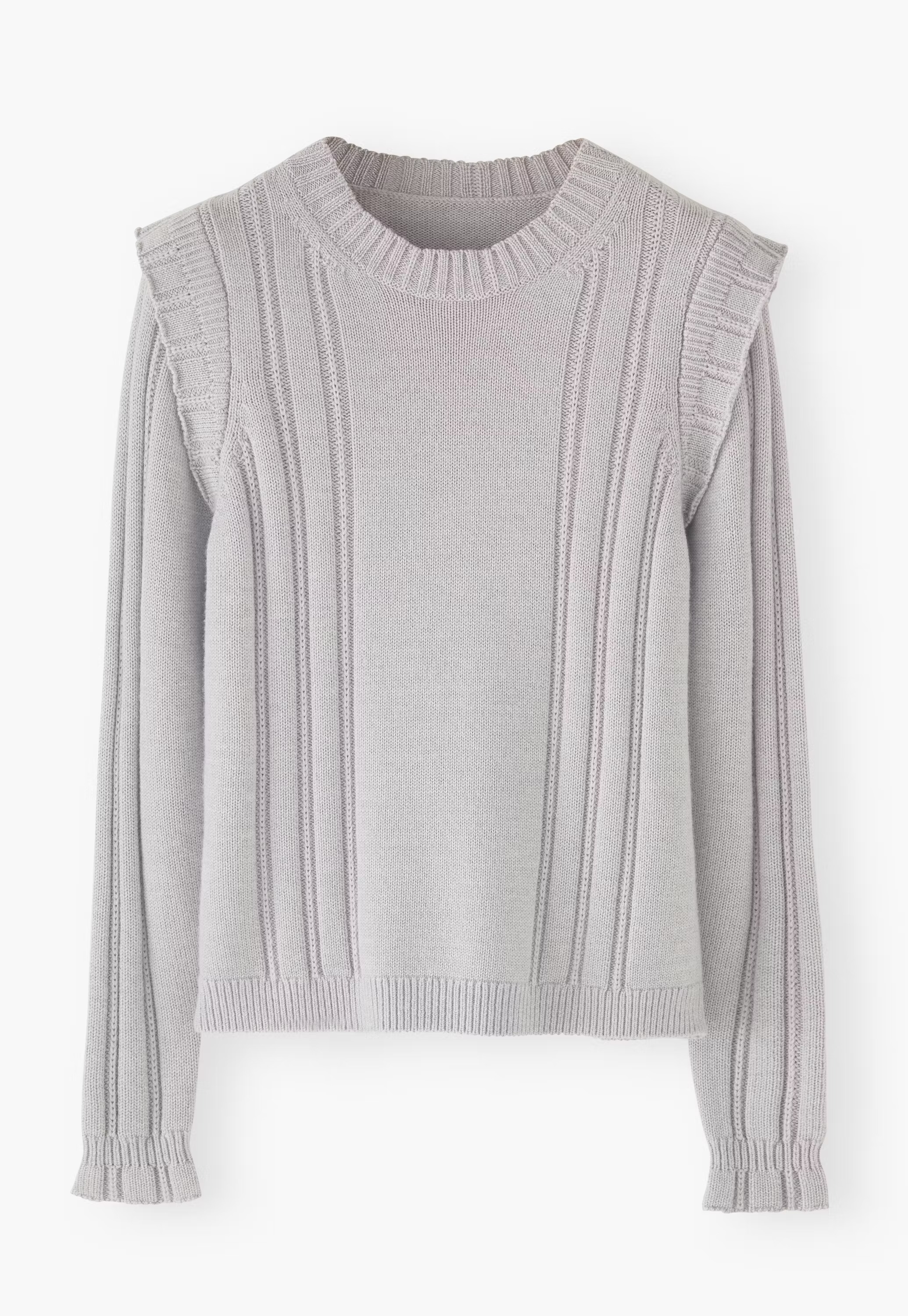 Rib-stitch sweater
Wool & organic cotton