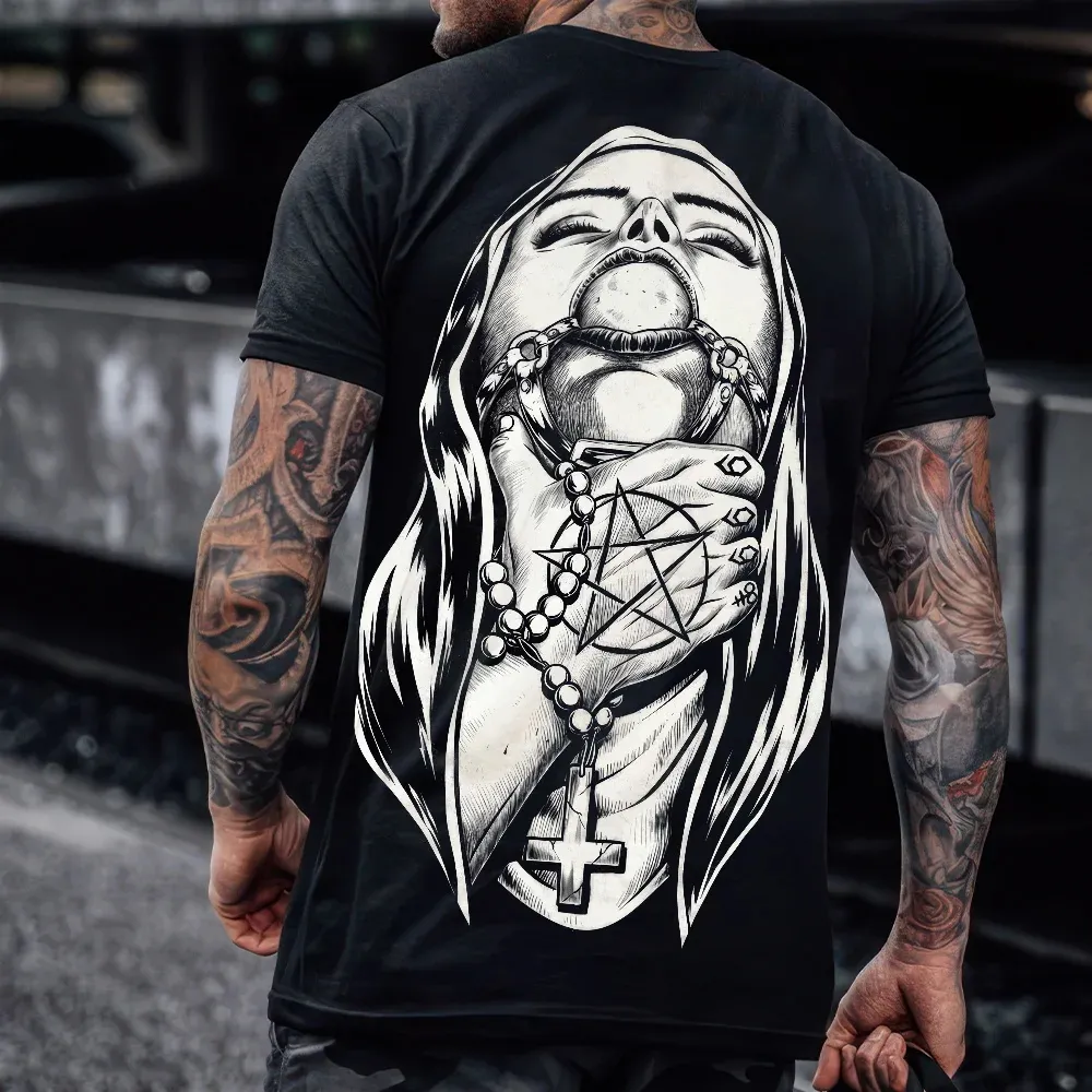 Evil Nun Printed Men's T-shirt