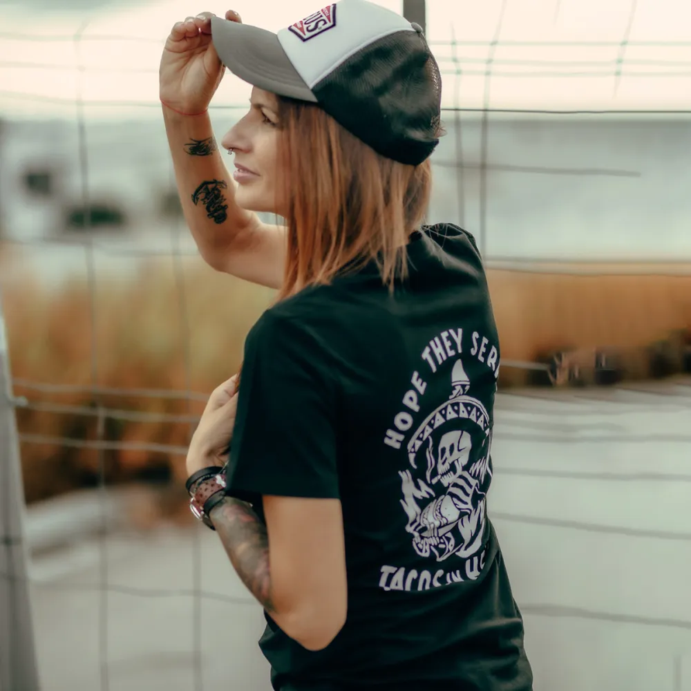Hope They Serve Skull Graphic Women T-Shirt