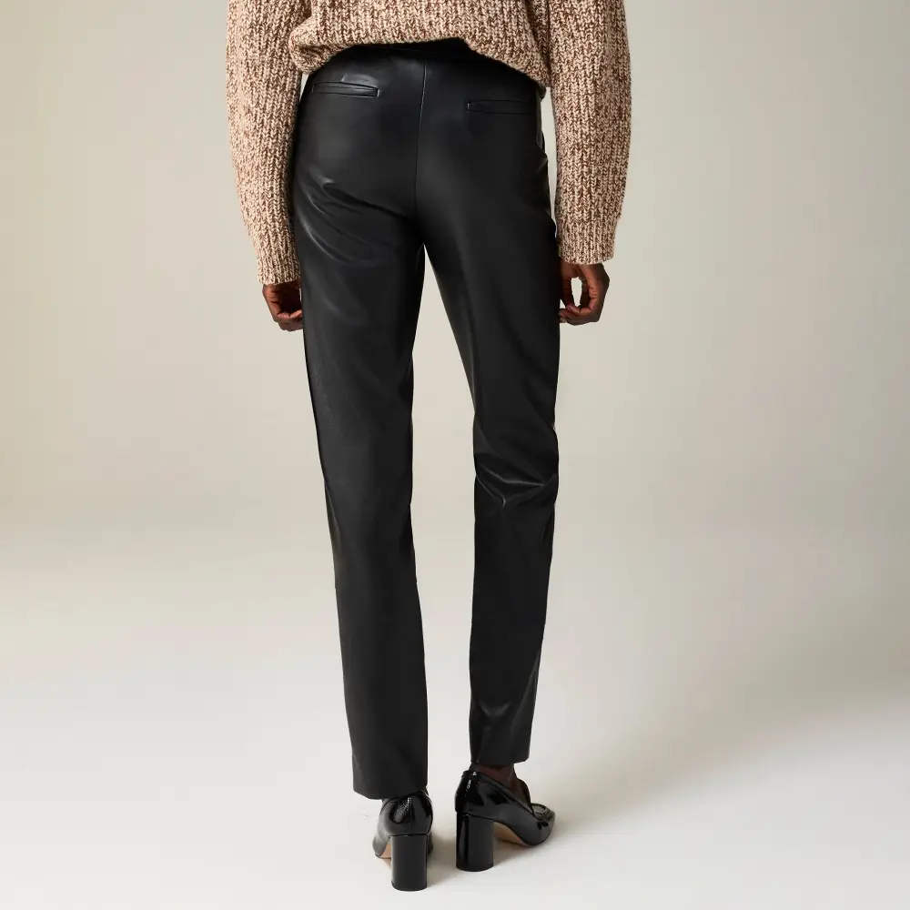 Kate straight-leg pant in faux leather