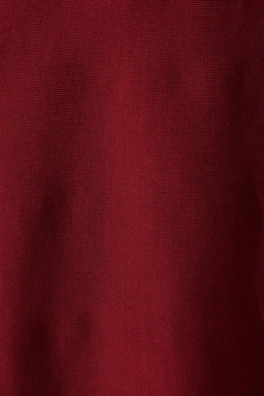 Burgundy Belted Knitted Dress