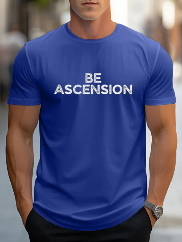 Men'S Be Ascension Pure Cotton Round-Neck Short-Sleeved T-Shirt