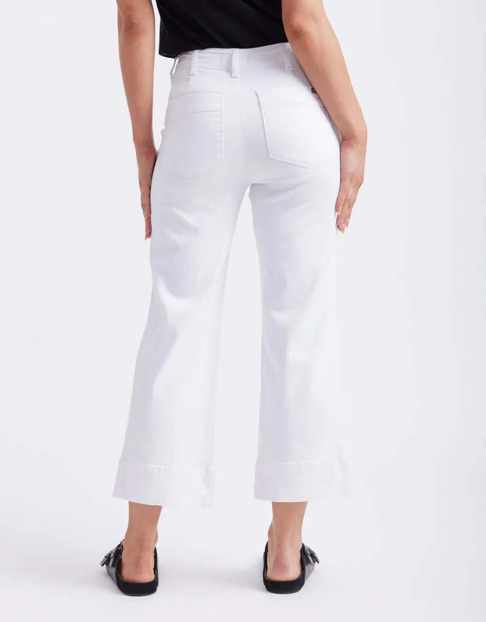 Celeste Wide Leg Jeans - Snow White